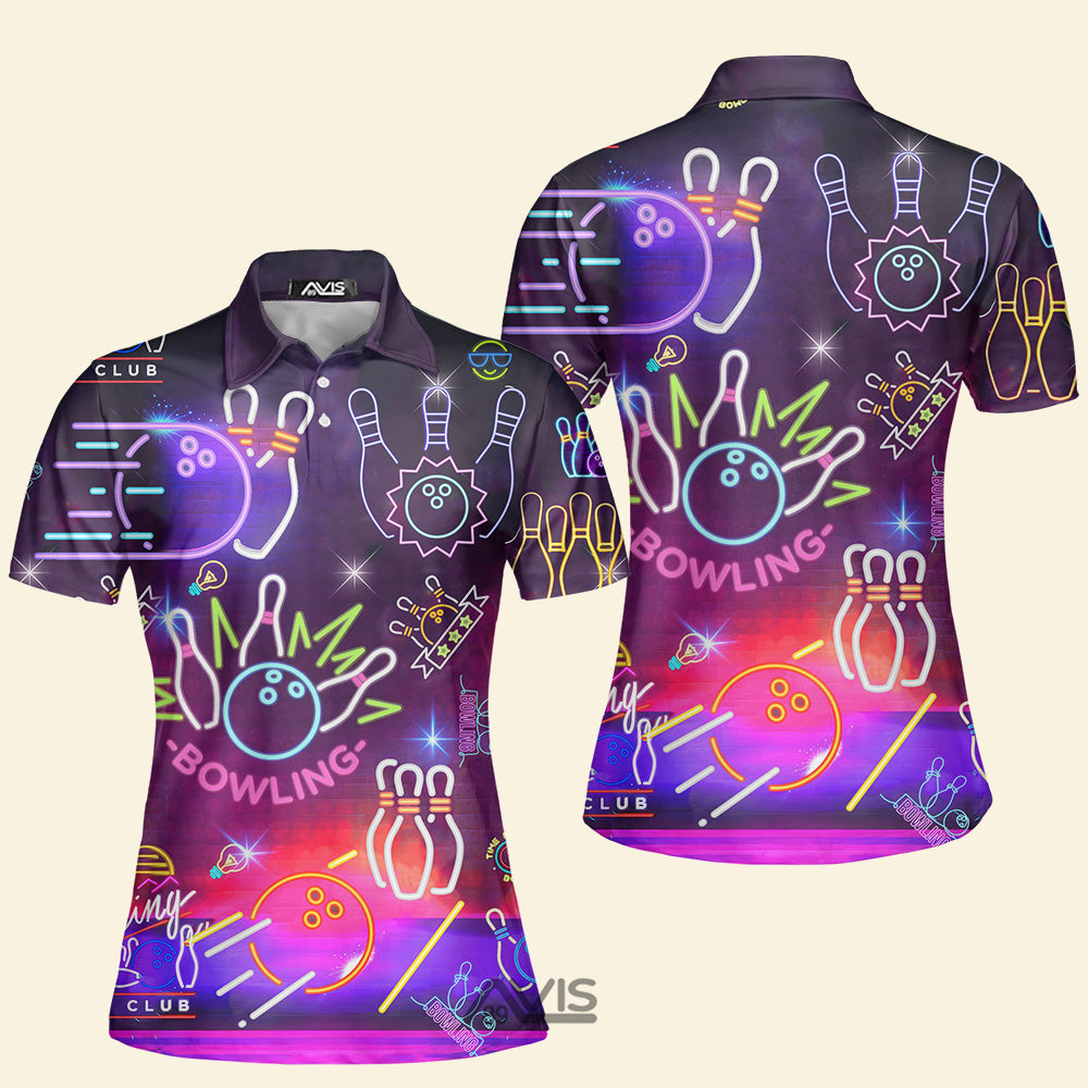 Avis89 Neon Bowling Club - Women Polo Shirt