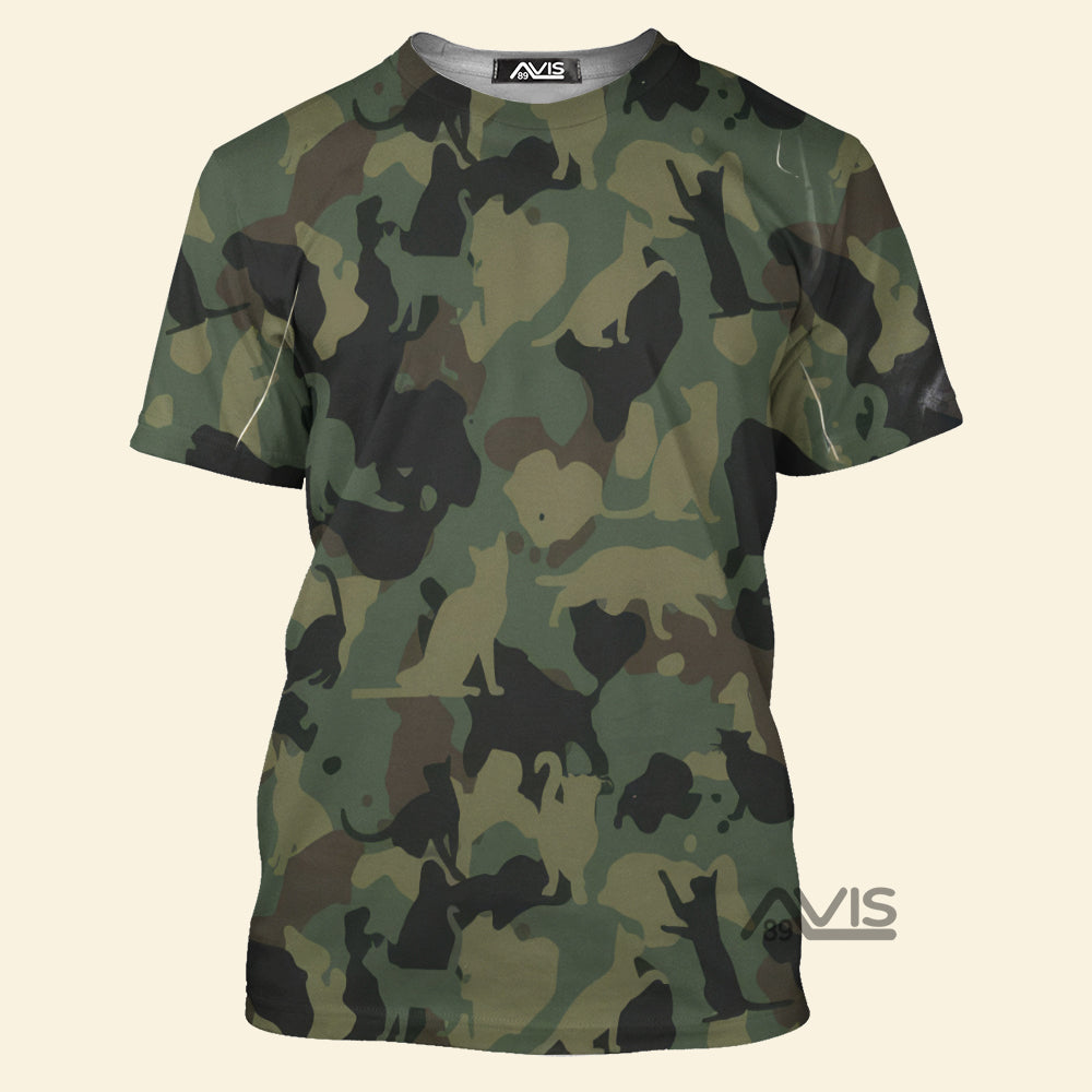 Avis89 Cat Camo Catmouflage Adult - T-Shirt