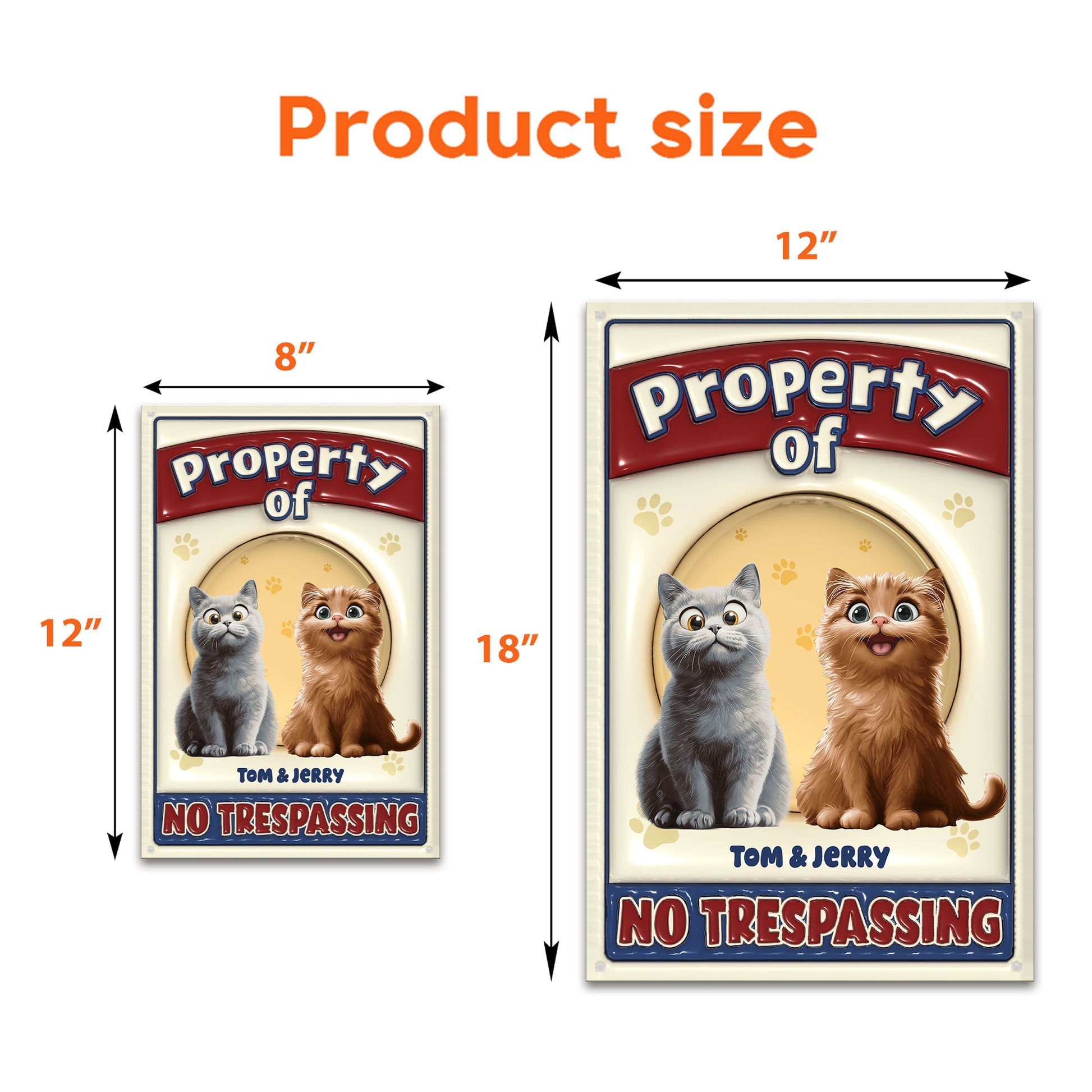 No Trespassing Cat Version Personalized Metal Sign_4_df8473af 3fc3 41b2 8092 26ad8b7e6349