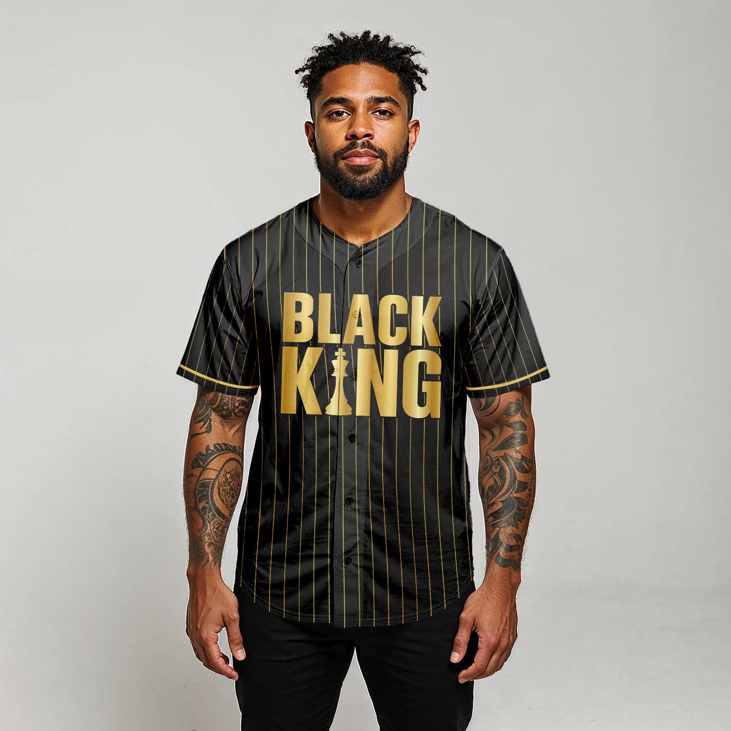 PersonalizedBlackKingBaseballJersey3