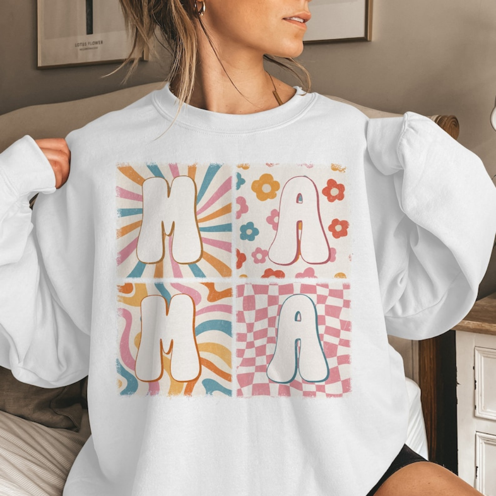 Retro Mama Sublimation Four Types Of Pattern - Gift For Mom - Unisex Shirt