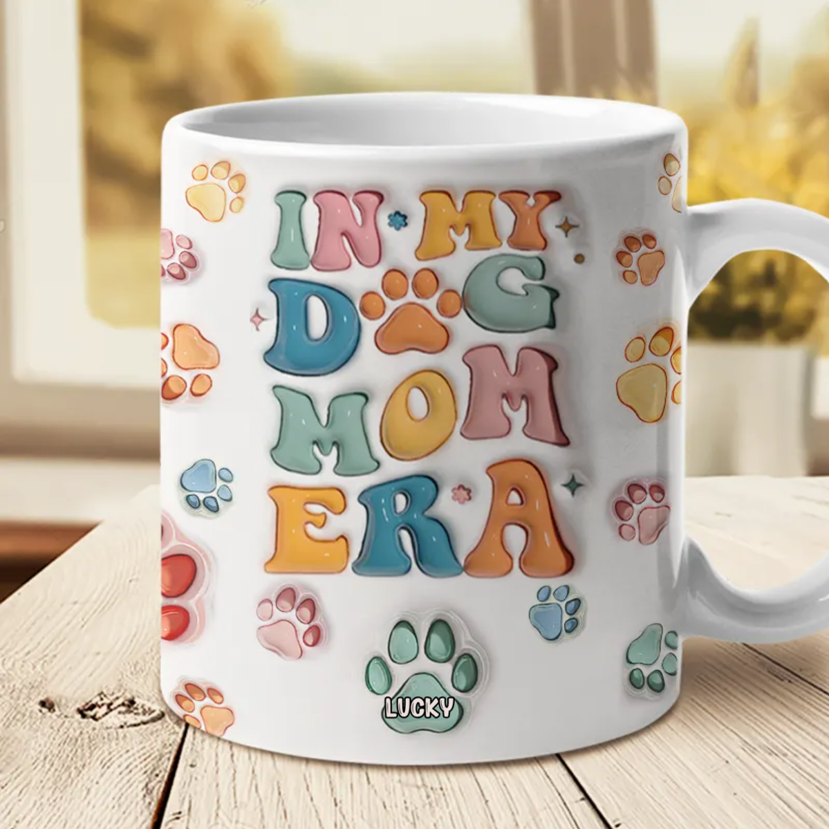 In My Fur Mom Era - Gift For Dog Mom, Dad - Personalized 3D Inflated Effect Printed Mug