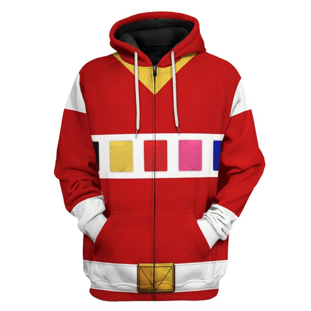 gearhuman 3d power rangers in space red custom tshirt hoodie apparel gv040115 3d apparel zip hoodie s 583717