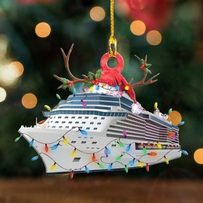 Cruise Ornament Christmas Hanging Decoration Gift - Custom Shape Ornament