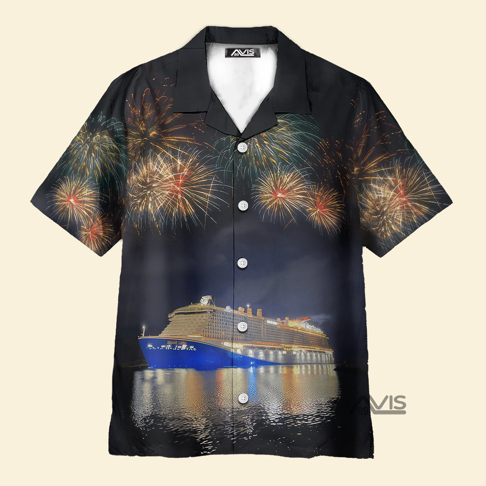 Avis89 Us Cruise Mardi Gras 4Th Of July - Hawaiian Shirt