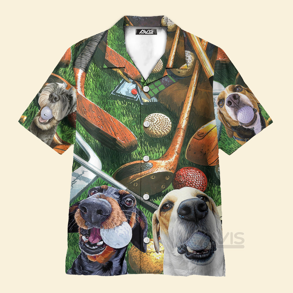 Avis89 Golf Vintage Style Funny Dog - Gift For Dog Lovers - Hawaiian Shirt