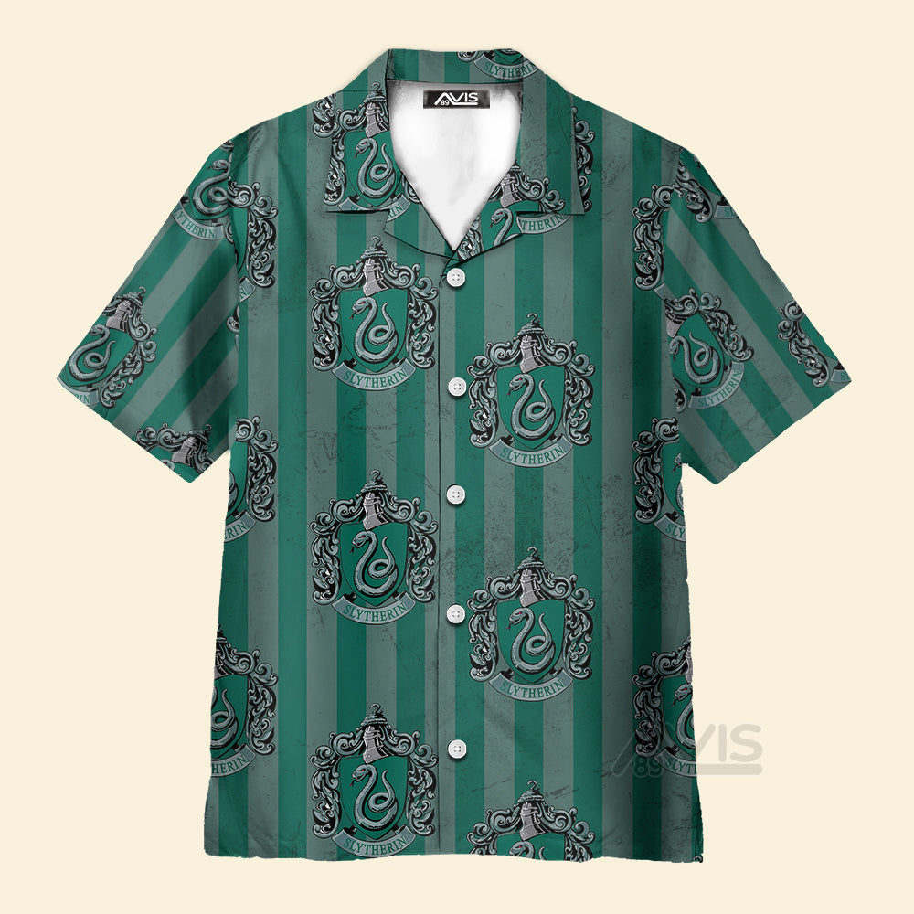 Avis89 Wizard And Witch Hogwarts Slytherin House Pride Crests Costume Cosplay - Hawaiian Shirt
