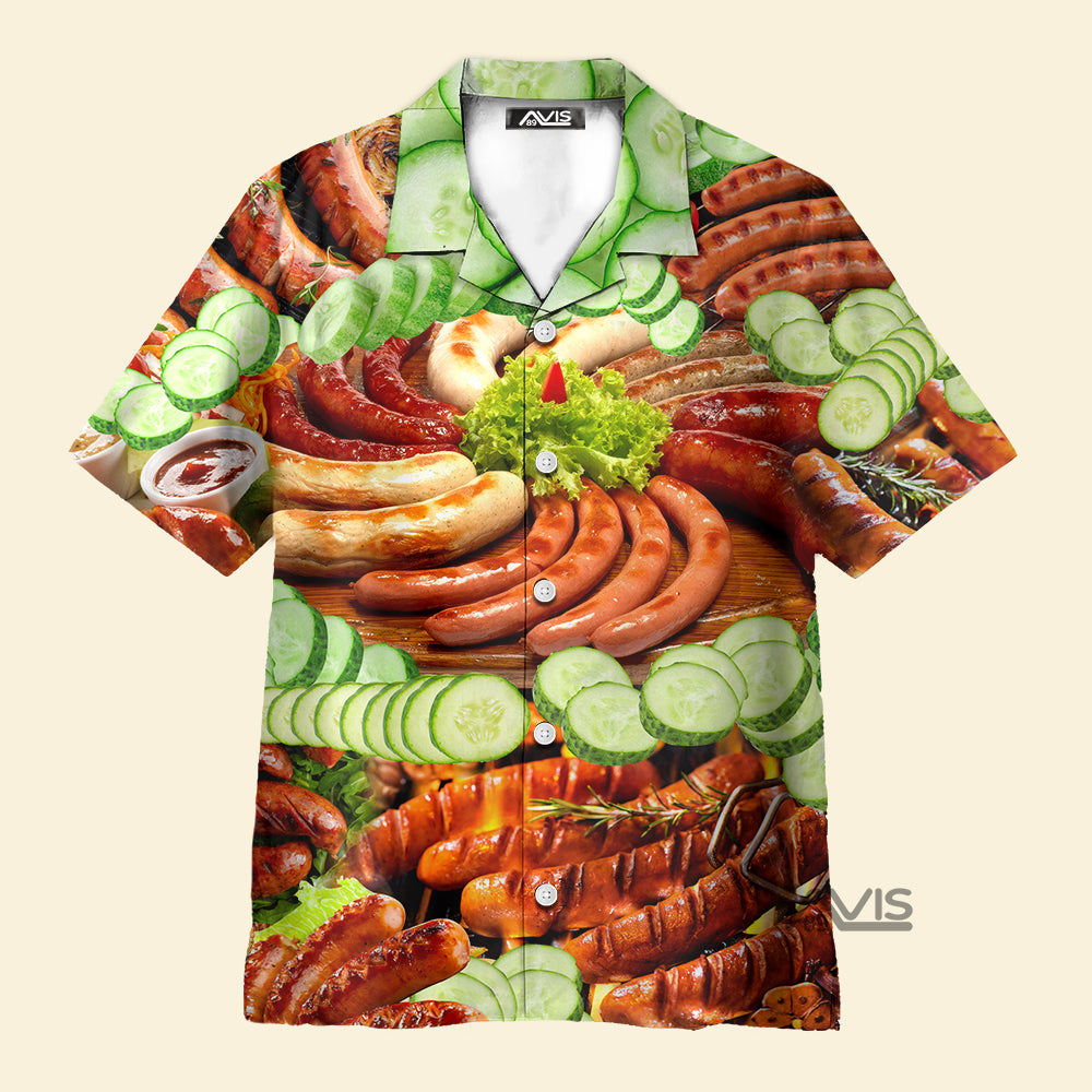 Avis89 Food Life Is Better With Hot Dog Salad - Gift For Food Lovers - Hawaiian Shirt
