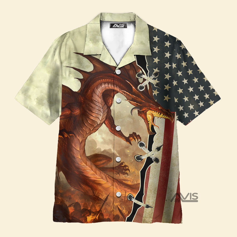 Dragon Independence Day - Gift For Men And Women - Hawaiian Shirt