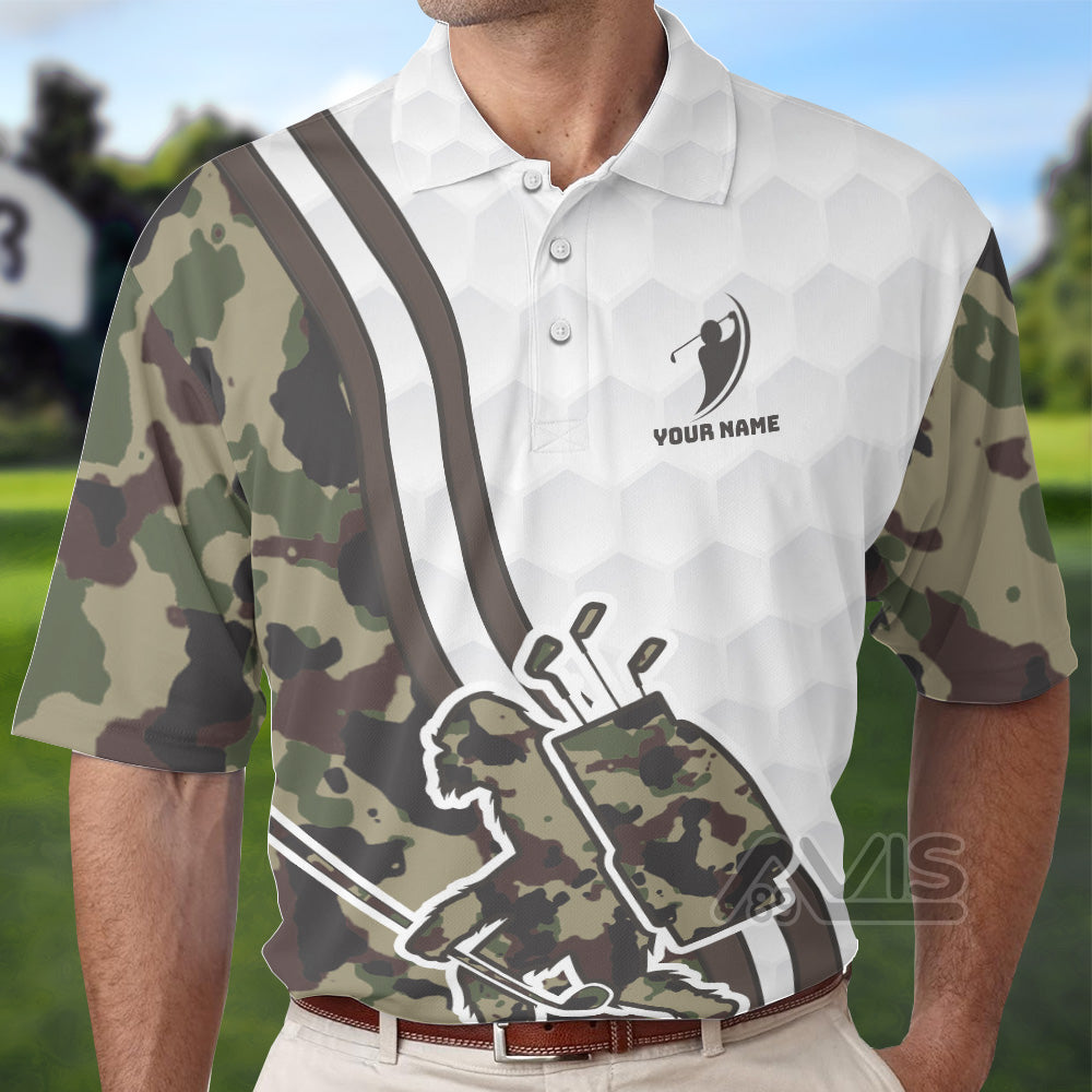 Avis89 Custom Name Golf Talk Birdie To Me Bigfoot - Personalized Men Polo Shirt