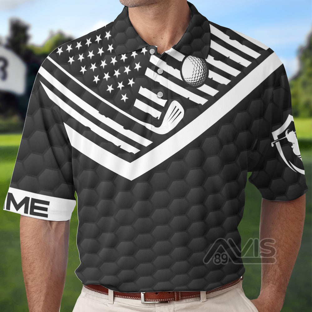 Avis89 Custom Name Golf Weapons Of Grass Destruction - Personalized Men Polo Shirt