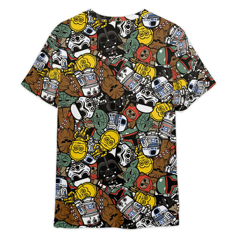 StarWarsSpacePatternGiftForFansUnisex3DT shirt OwlOhh_7515_2