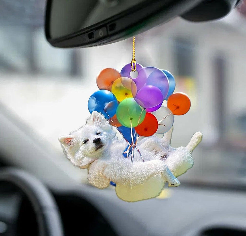 American Eskimo Dog Fly With Bubbles - Gift For Dog Lover
