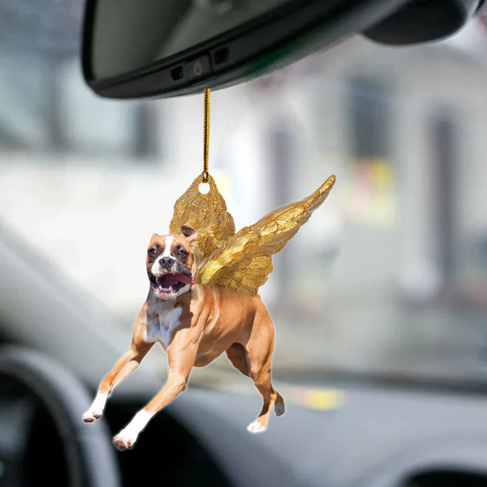 Boxer Flying Angel Ornament - Gift For Dog Lovers