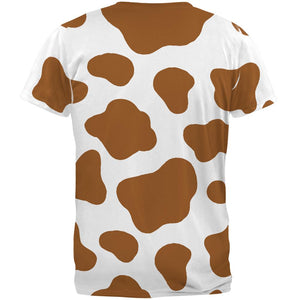 Halloween Brown Spot Cow Mens Costume Cosplay - T-Shirt