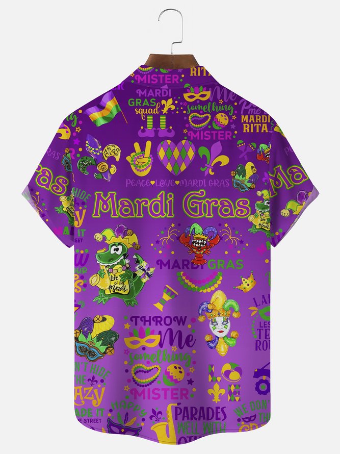 Mardi Gras Holiday Purple Throw Me Something Parades - Hawaiian Shirt