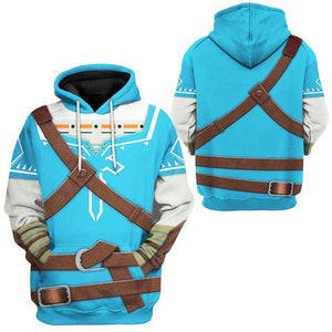 3D The Legend Of Zelda Link BOTW - Costume Cosplay Hoodie