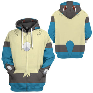 Pokemon Lucario Cosplay Custom 3D Hoodie For Men And Women