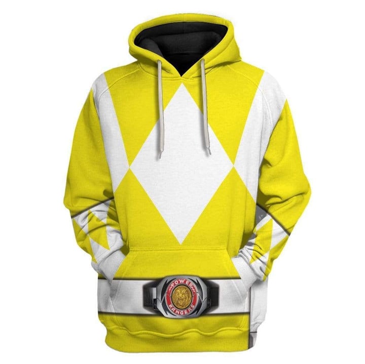 Yellow Mighty Morphin Power Range - 3D Costume Cosplay  Hoodie