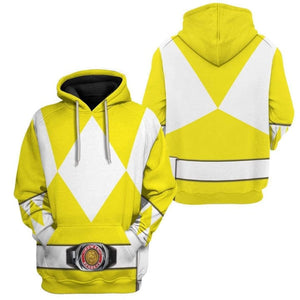 Yellow Mighty Morphin Power Range - 3D Costume Cosplay  Hoodie