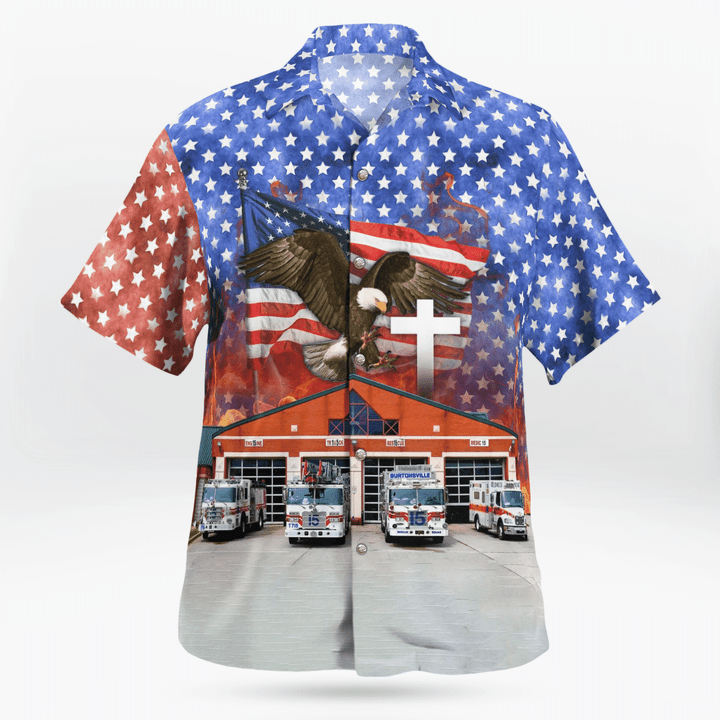 Burtonsville Volunteer Fire Department, 4Th Of July - Hawaiian Shirt