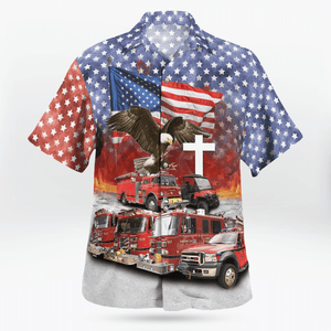 Lake Bluff, Illinois, Lake Bluff Fire Department, 4Th Of July - Hawaiian Shirt