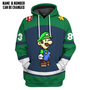 Personalized Luigi Sports Cosplay 3D Hoodie For Men And Women
