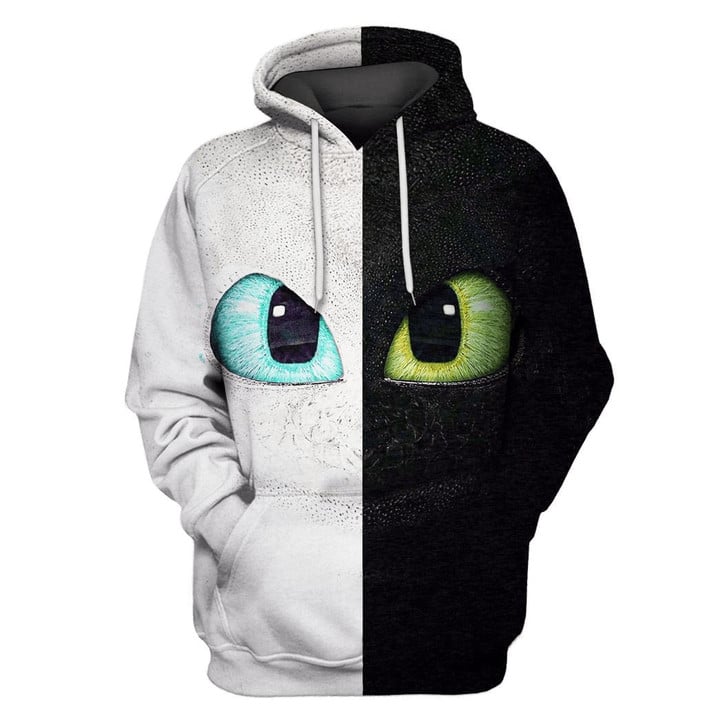 How To Train Your Dragon: Night Fury And Light Fury 3D Hoodie