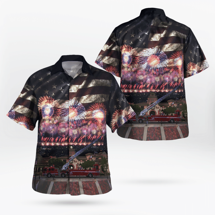 Temecula, California, Temecula Fire Department, 4Th Of July - Hawaiian Shirt