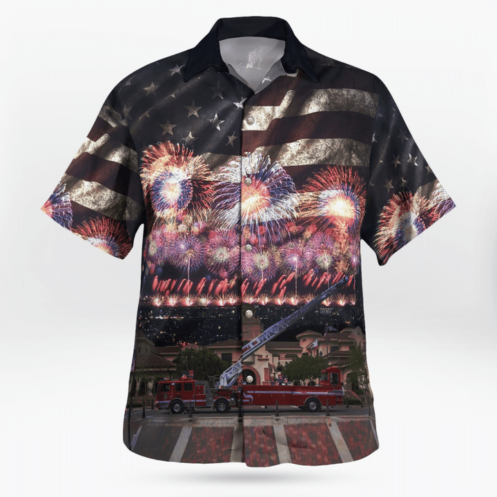 Temecula, California, Temecula Fire Department, 4Th Of July - Hawaiian Shirt