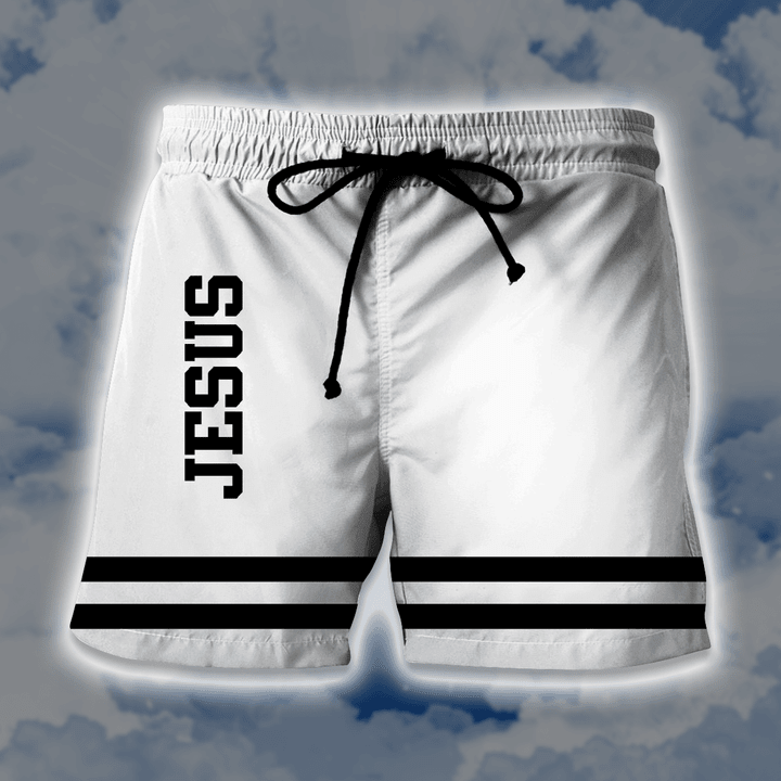 Personalized Jesus Christian Athletic Style Baseball Beach Short For God