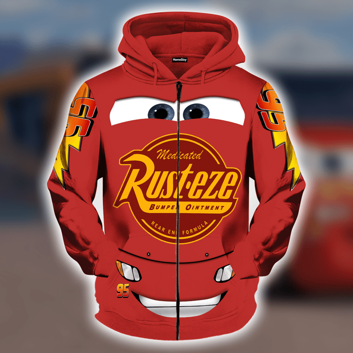 Cars Movie Lightning McQueen Pixar Cosplay Costumes - Hoodie