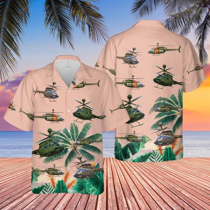 US Army Bell OH-58 Kiowa - For Men And Women - Hawaiian Shirt