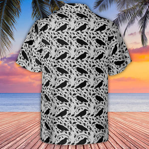 Nevermore The Raven Edgar Allan Poe Pattern - Hawaiian Shirt