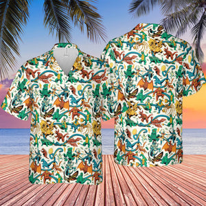 Showa Era Monsters Kaiju Battles - Hawaiian Shirt