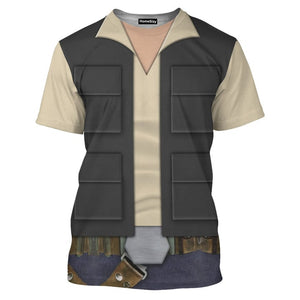 Han Solo Star Wars Costume T-Shirt For Men And Women