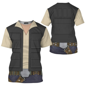 Han Solo Star Wars Costume T-Shirt For Men And Women