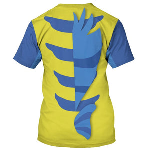 Flounder Little Mermaid Costume Cosplay - 3D Tshirt