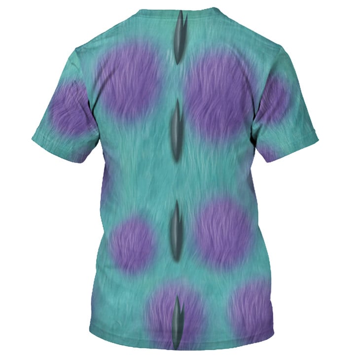 Sulley Monsters Inc Costume Cosplay - 3D Tshirt