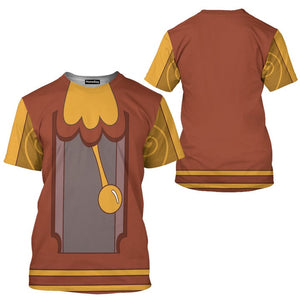 Cogsworth Beauty And The Beast Costume T-Shirt For Men And Women