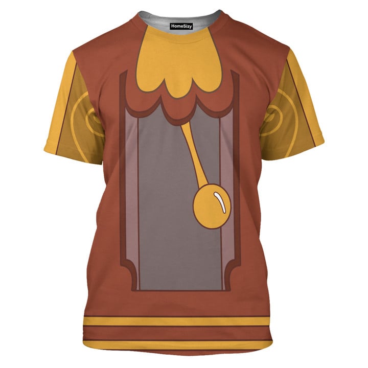 Beauty And The Beast Cogsworth Costume Cosplay - 3D Tshirt