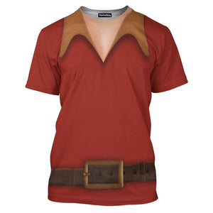 Beauty And The Beast Gaston Costume Cosplay - 3D Tshirt