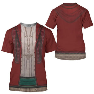 Aladdin Live Action Red Jacket Costume Cosplay - 3D Tshirt