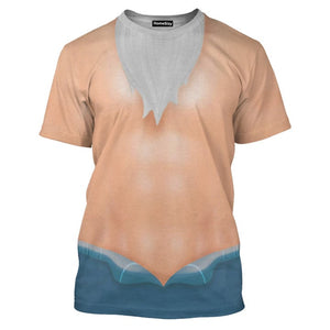 King Triton Little Mermaid Costume T-Shirt For Men And Women