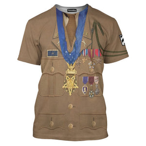 Audie Murphy Uniform Historical Costume Cosplay T-Shirt