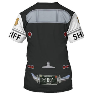 Cars Movie Sheriff Pixar Costume Cosplay - 3D Tshirt