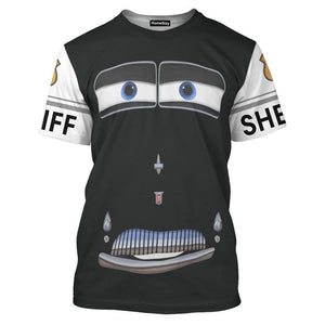 Cars Movie Sheriff Pixar Costume Cosplay - 3D Tshirt