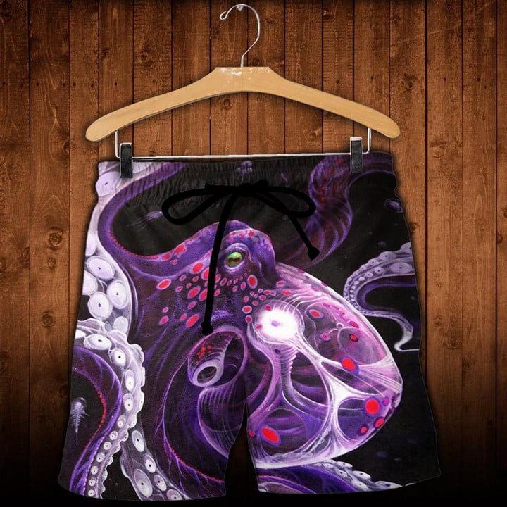 Purple Octopus Tentacle - Beach Shorts