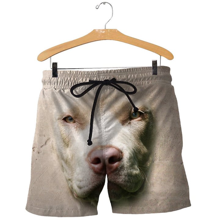 The Giant Face Of American Pit Bull Terrier - Beach Shorts