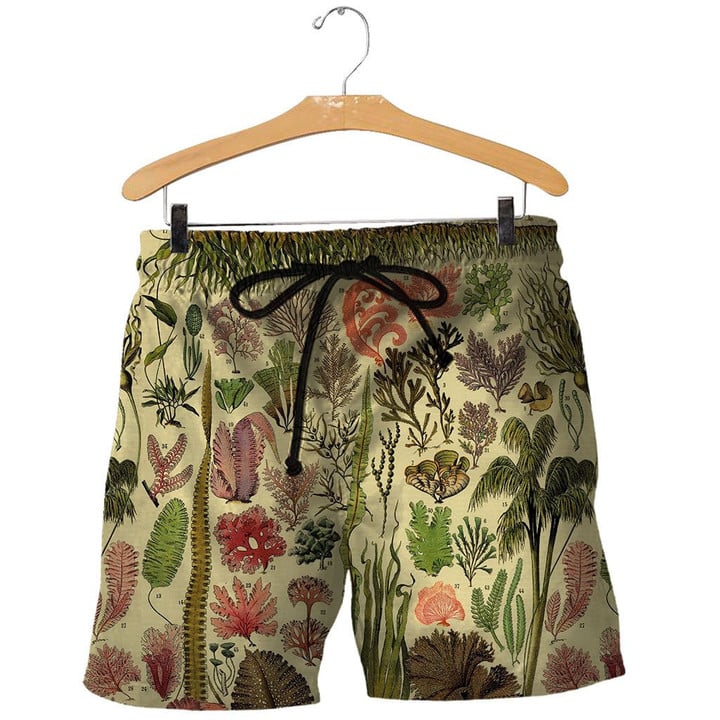 Algues And Seaweed Vintage Style - Beach Shorts